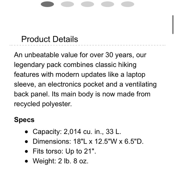 LL Bean Continental Rucksack 🌲🪁 - Picture 3 of 5